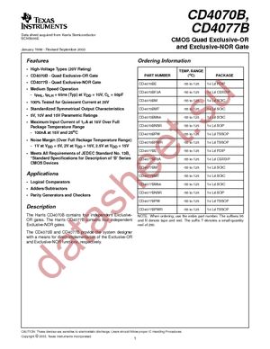 CD4070BMT datasheet  